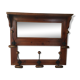 Old wood and brass coat rack