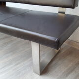 Leather office bench