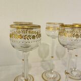 Antique Art Nouveau liqueur glasses by Theresienthal, 1900s, set of 6