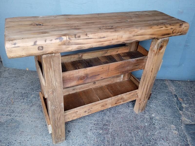 Professional furniture 120cm old solid wood workbench