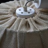 Scandinavian wooden and linen suspension from the GDR, 1970.