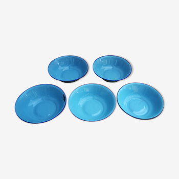 Bowls 60 years blue enamel