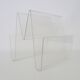 Vintage magazine rack, transparent plexiglass magazine rack