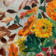 Painting "Flowers in vase" signed M. Saulo, circa 1950 frame