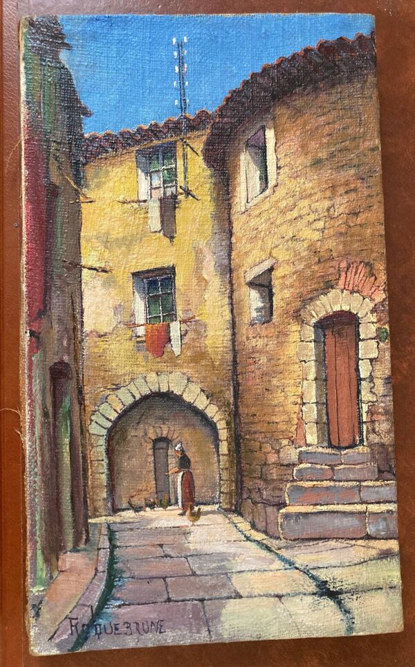 Paire de tableaux Ruelles de Roquebrune Var