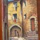 Pair of paintings Alleys of Roquebrune Var