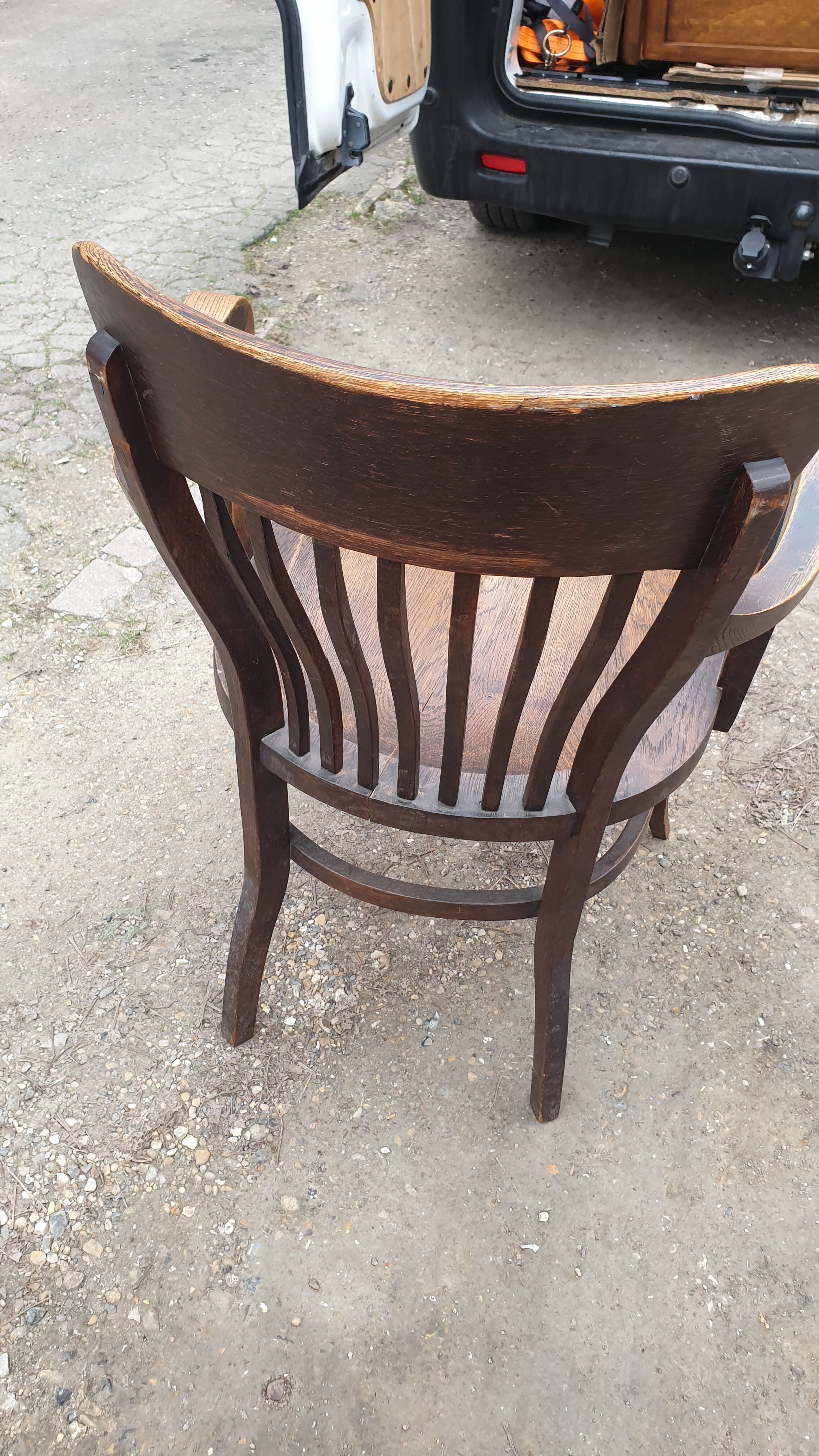 American armchair solid oak