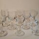 Lot of 8 glasses of bistro blown by hand in the late 1940