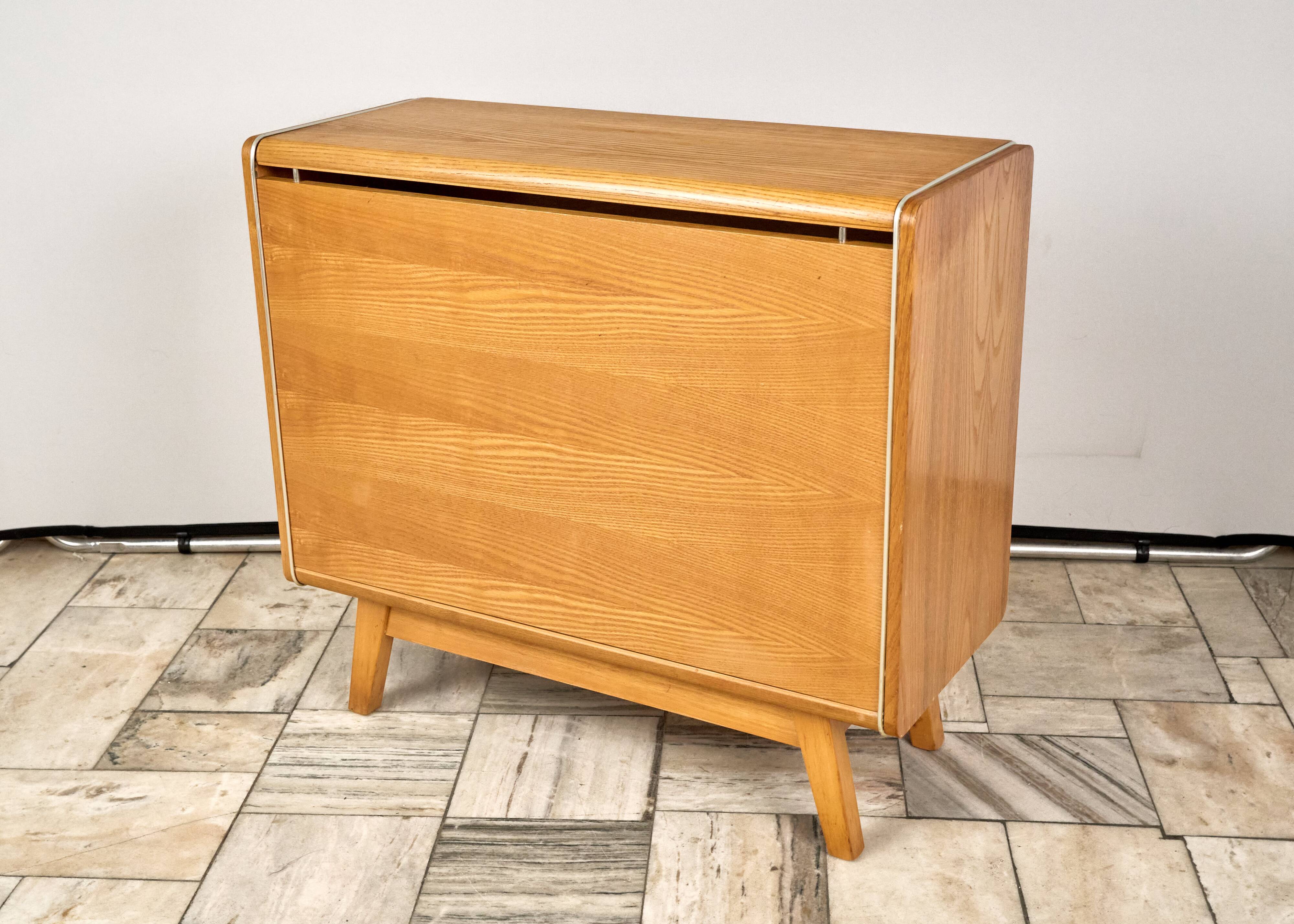 Vintage Bedding Cabinet Jitona 1970s Czechoslovakia