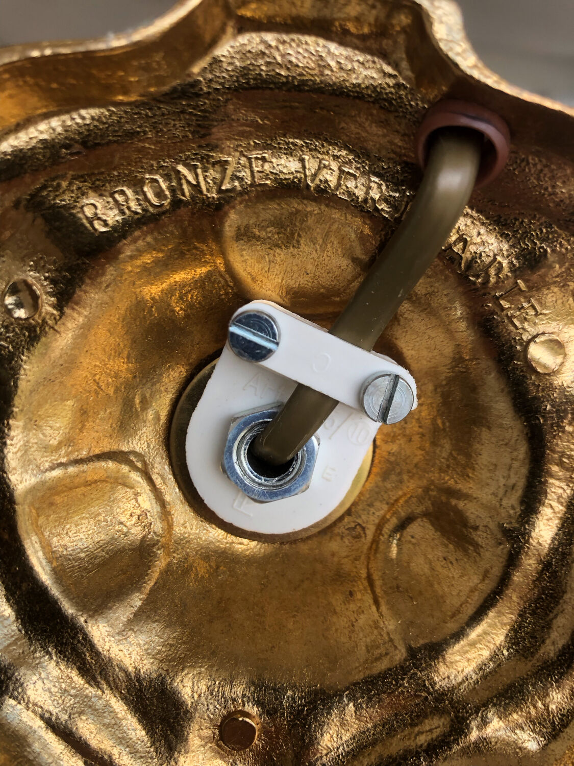 Pair of genuine bronze bedside lamps