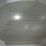 Scandinavian Ceiling Light In Ribbed Glass /vintage