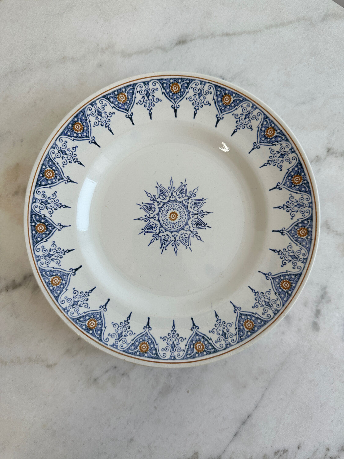Lot de 4 assiettes Terre de fer St Amand