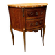 Commode Demi-Lune de style Louis XVI à deux tiroirs avec pla