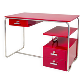 Bauhaus Red Writing Desk in Lacquered Wood, Germany, 1930s