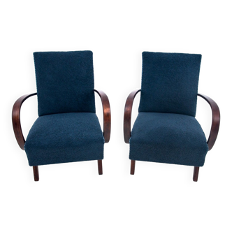 Pair of Art Deco armchairs, first half of the 20th century, designed by J. Halabala, Czechoslovaki