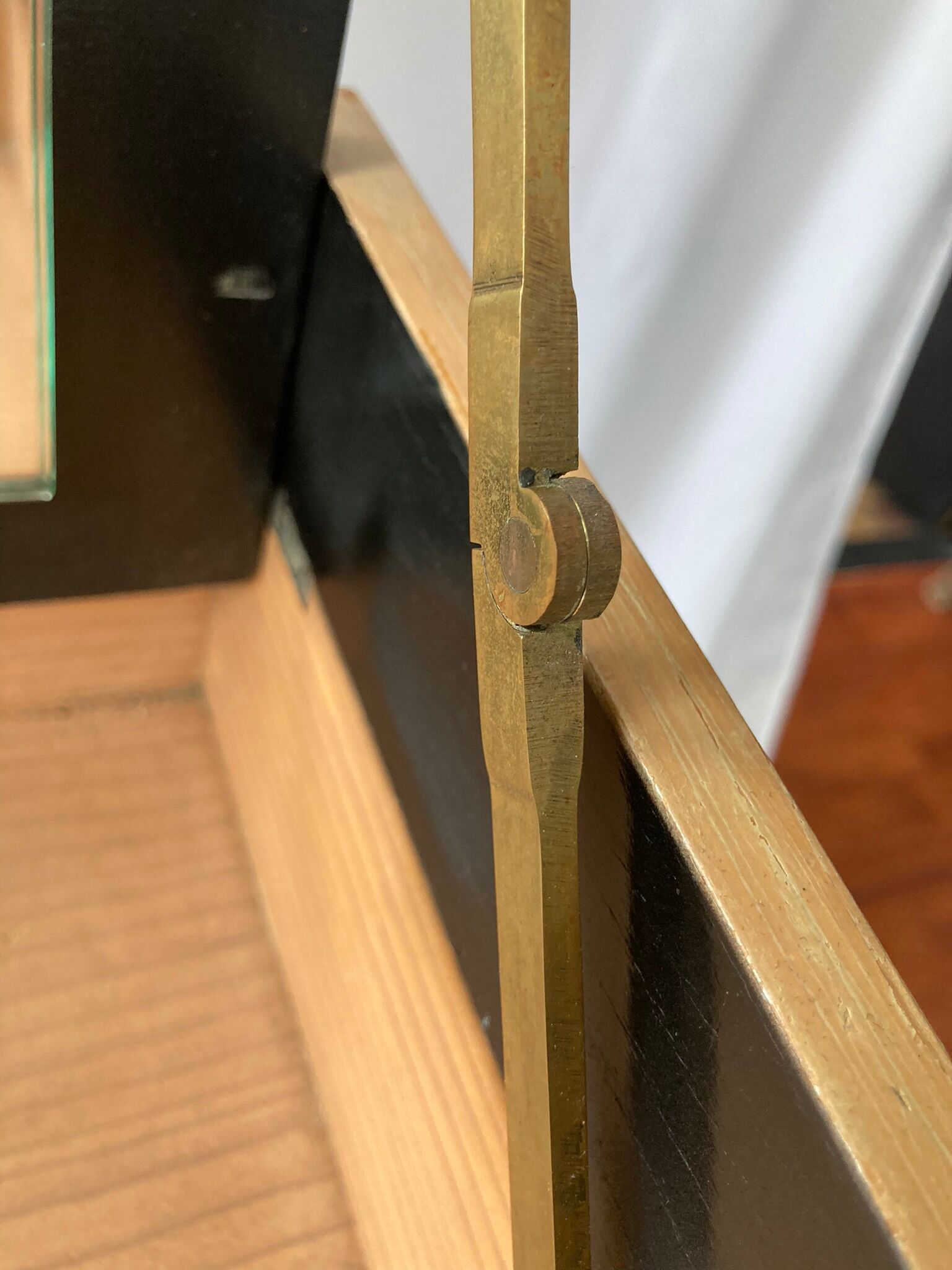 Vintage wooden table mirror circa 1960