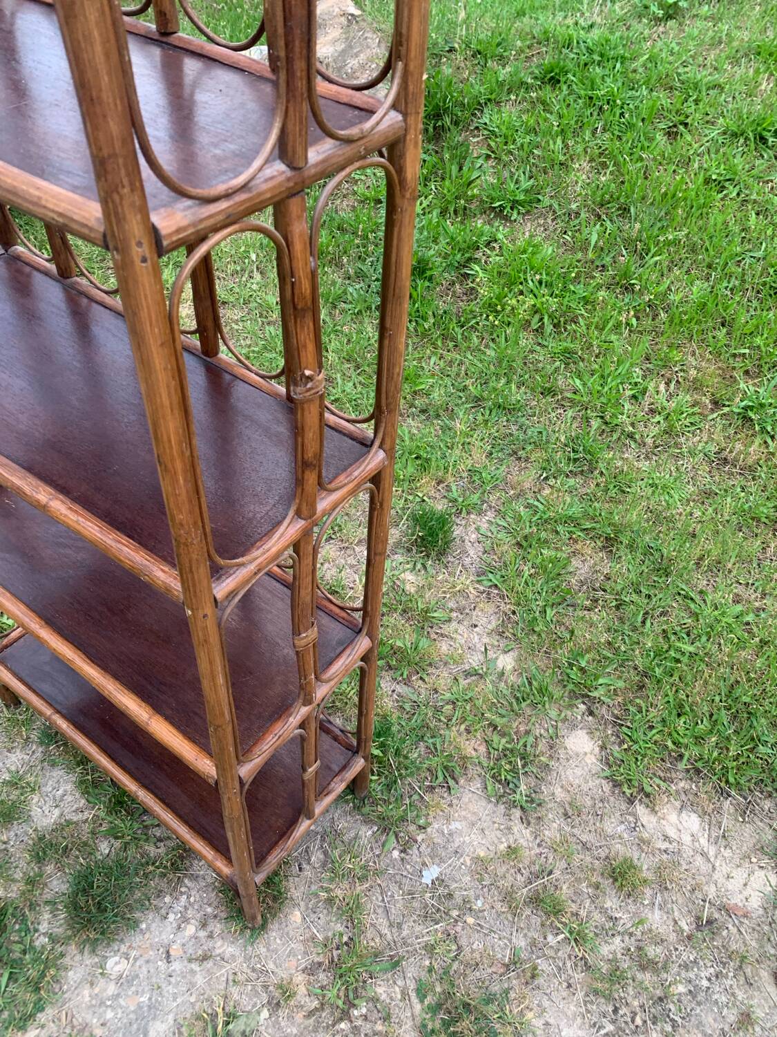 Art deco bamboo shelf