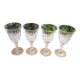 4 stemmed glasses