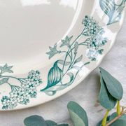 Antique round dish from Terre de Fer "Lilac" – Longchamp 19th century