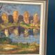 Original Swedish Oil on Panel – “Autumn Landscape” by Skänstod – Dated 1948