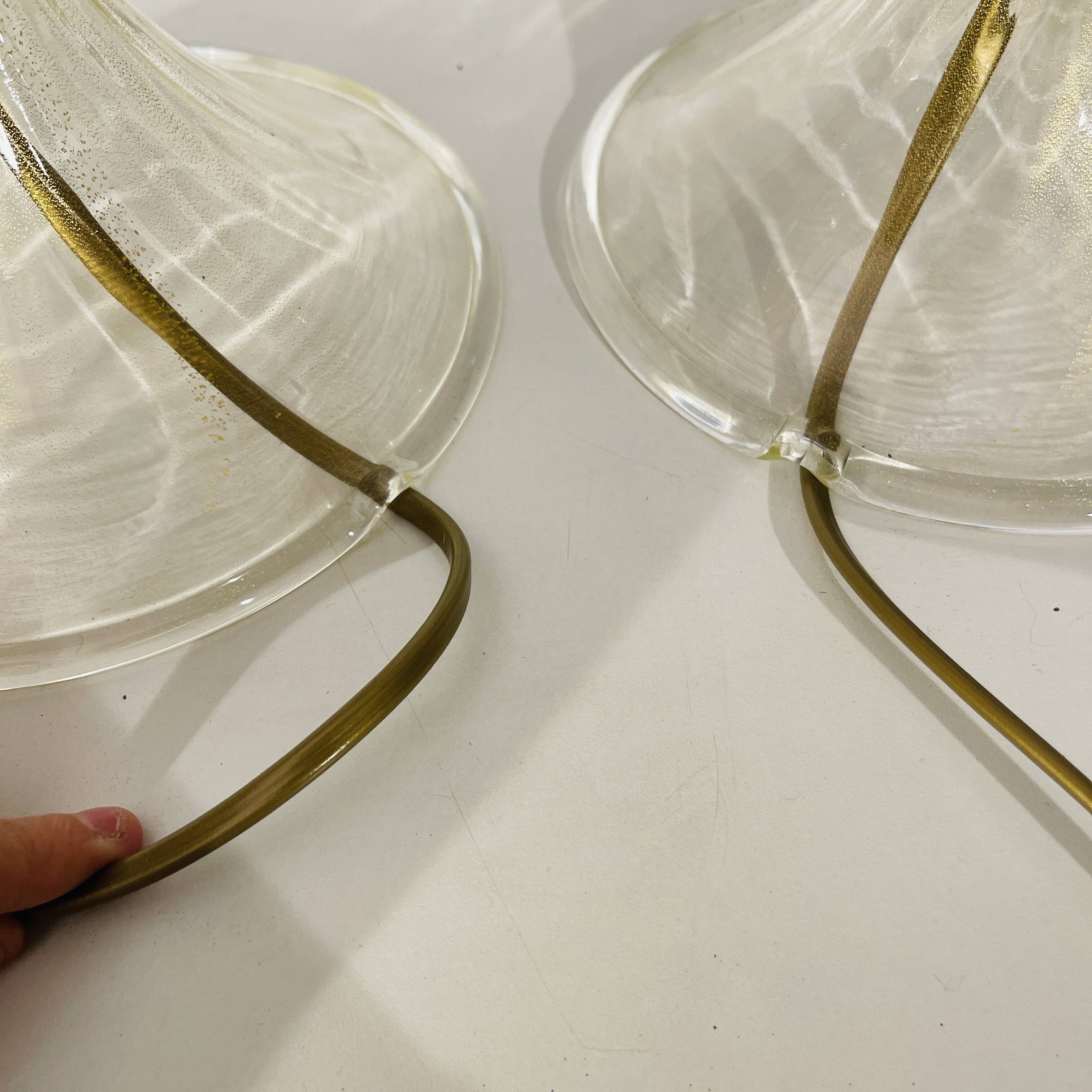 Paire de lampes 'champignon' Hollywood Regency, Barovier & Toso à Murano