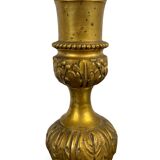 Louis XVI period candlestick in chiseled gilt bronze