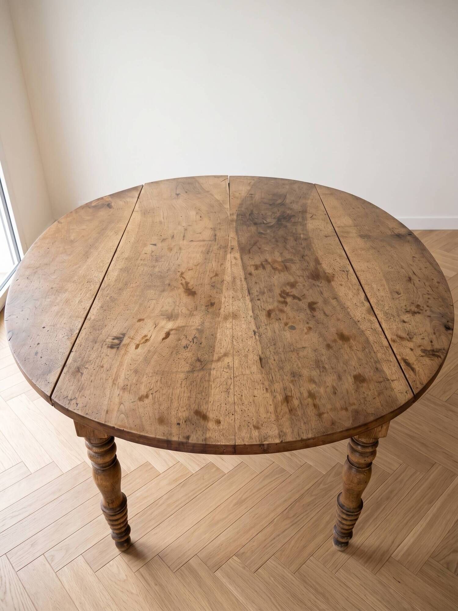 Antique solid wood dining table