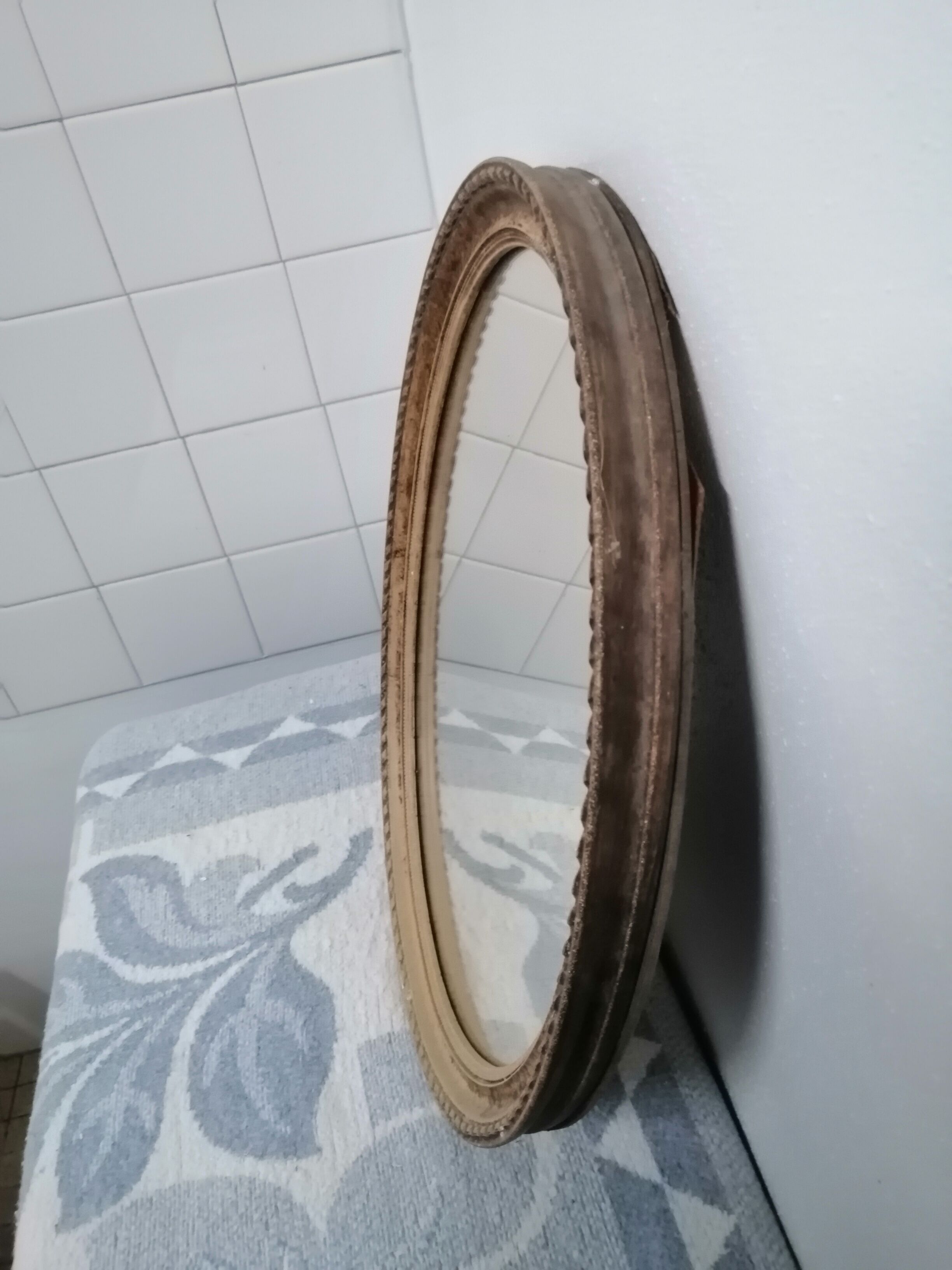 Old oval mirror