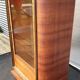 Art Deco showcase 1930 Zebrano, Sycamore and brass foot mustache