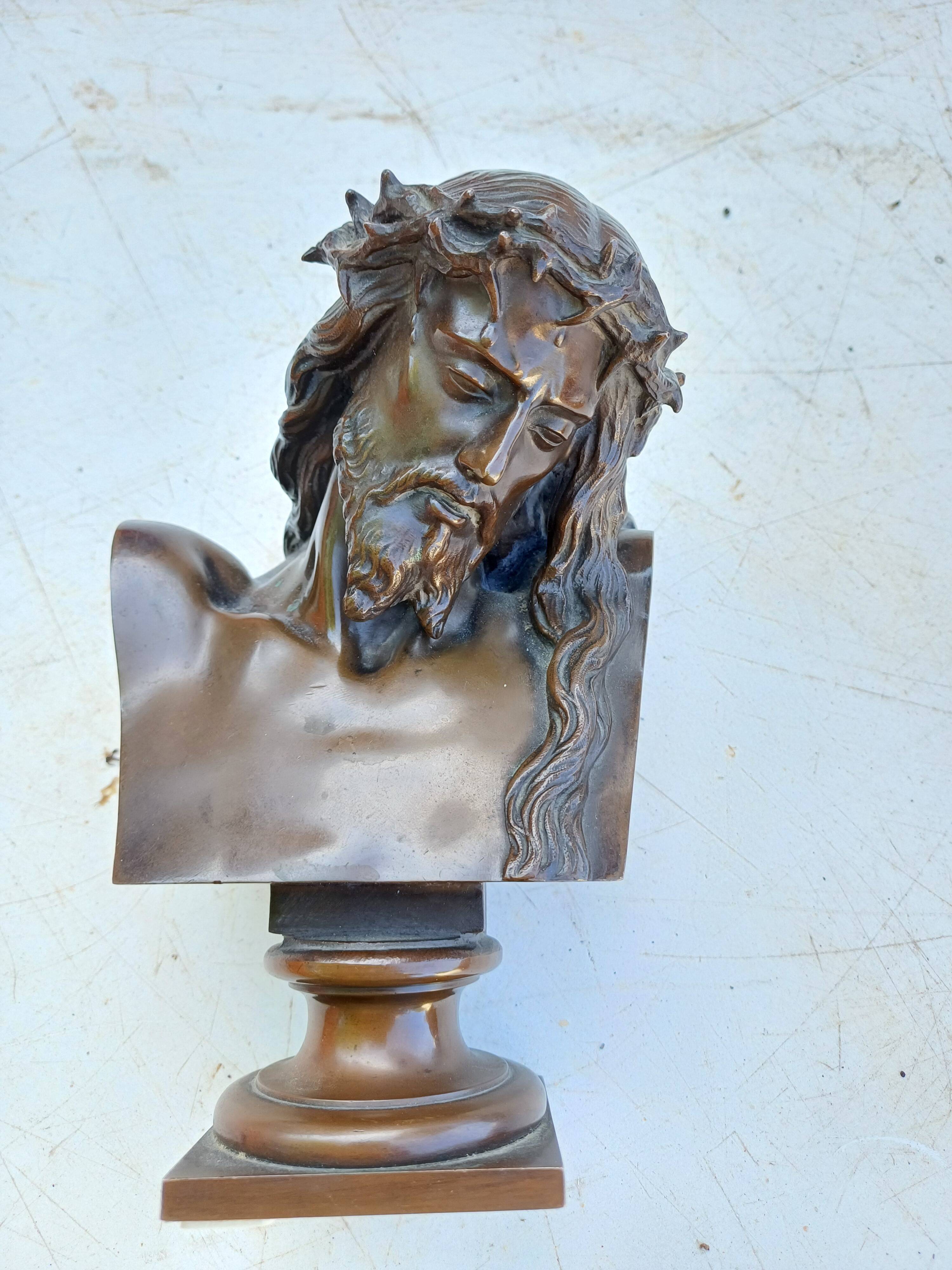 Bronze "Christ" by J.Clessinger Rome 1858 Barbedienne