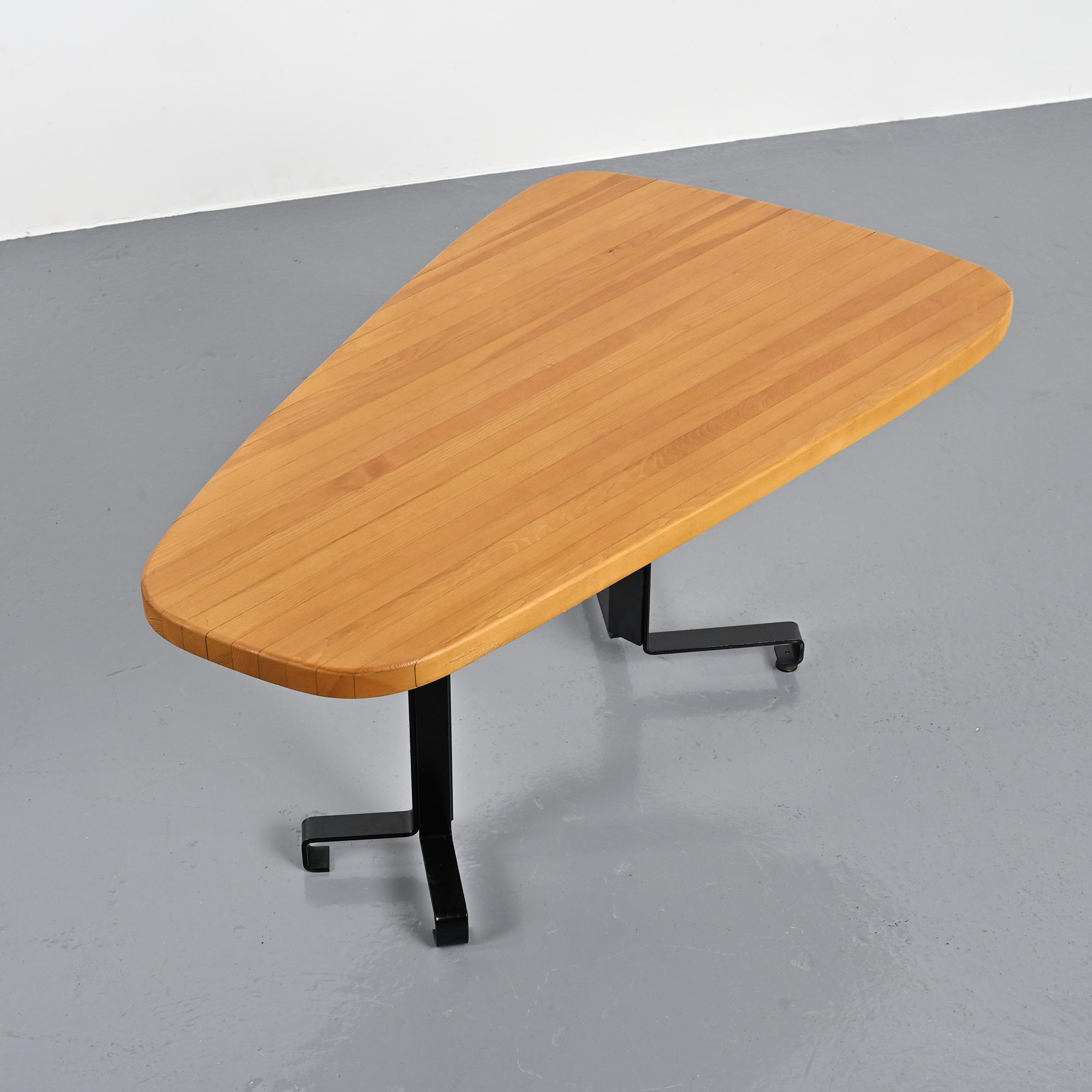 Free-form table, Charlotte Perriand for Les Arcs, circa 1986
