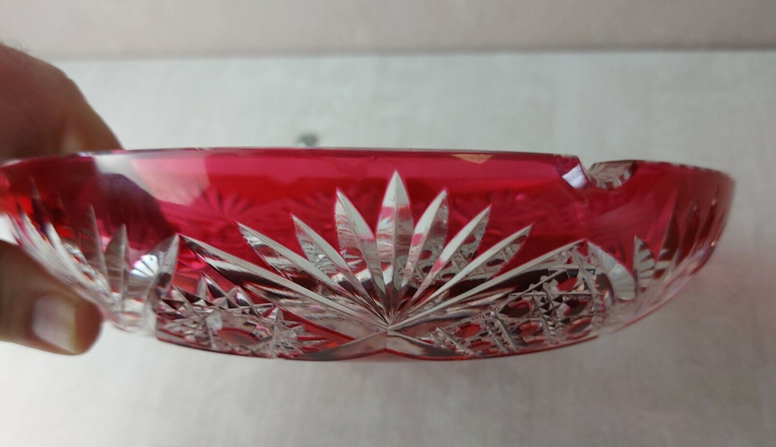 Ashtray, Moselle model, in Saint Louis crystal