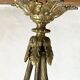 Empire bronze chandelier with 4 lights in glass tulips