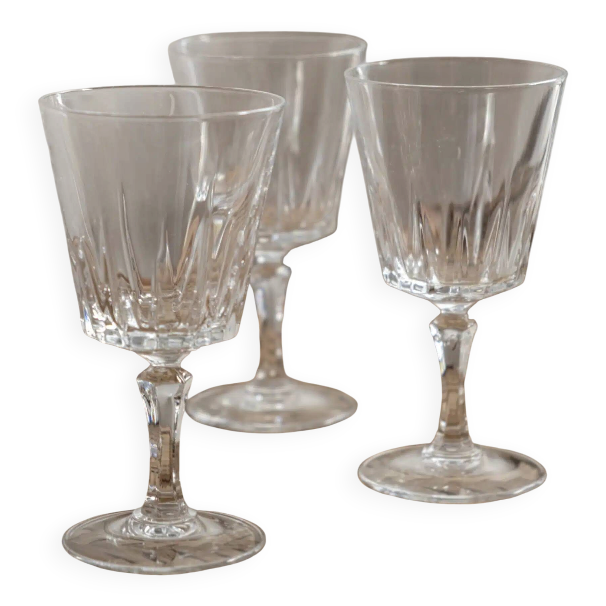 Set of 3 "Adrien" stemmed glasses