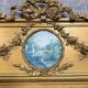 Louis XVI style trumeau mirror in gilded wood, circa 1900