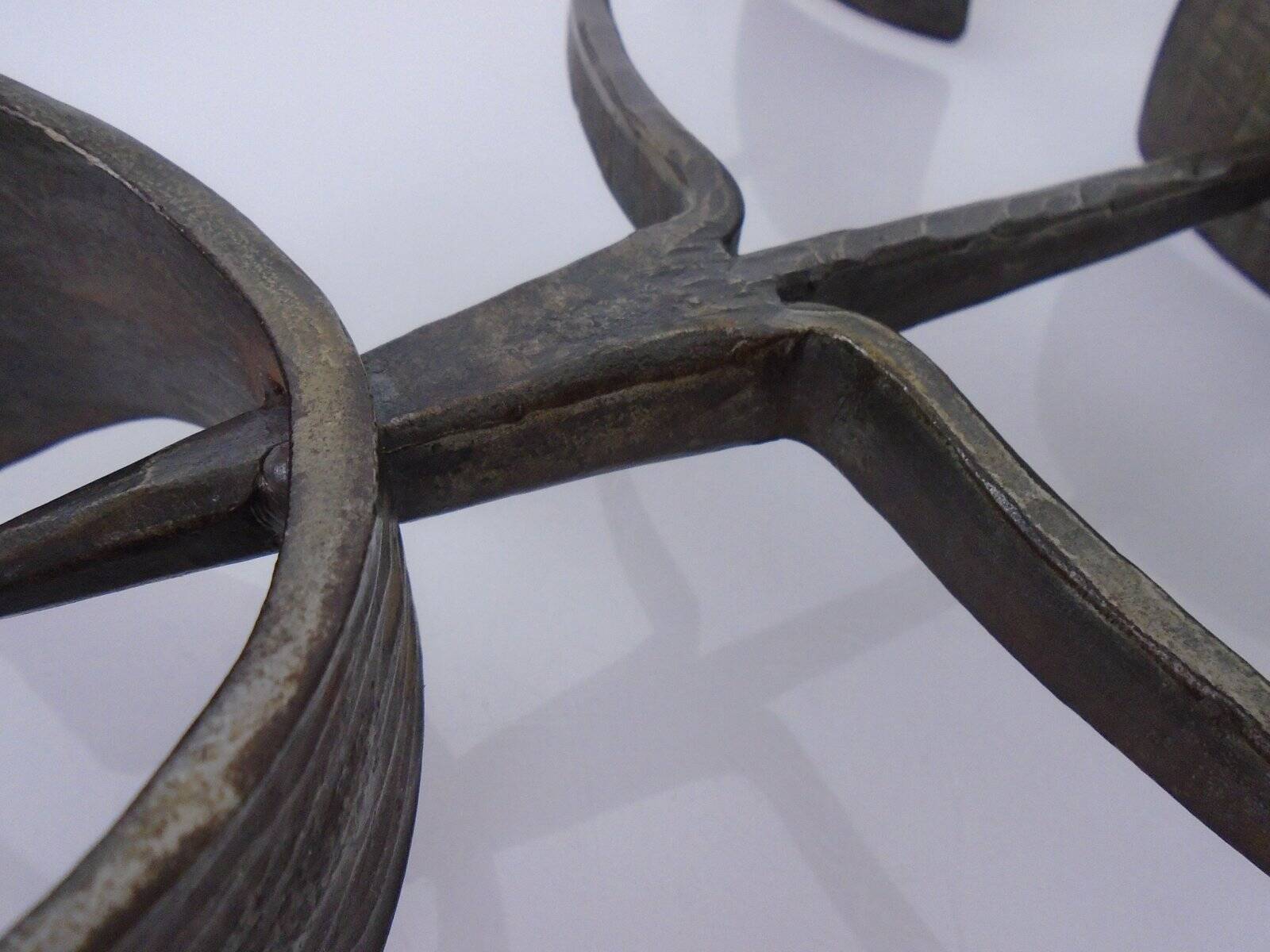 German Brutalist Iron Candleholder, 1960s