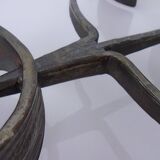German Brutalist Iron Candleholder, 1960s