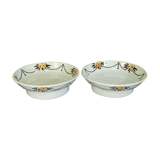 Pair of round compotiers Badonviller model Royal