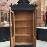 Napoleon III display case in patinated oak