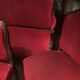 Salon Napoleon III 19 eme canapé 3 places et 4 chaises parfait etat bois noirci tissu rouge