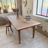 Table de ferme en pin et chêne