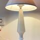 Vintage geometric alabaster stone lamp