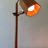 70s wooden desk lamp