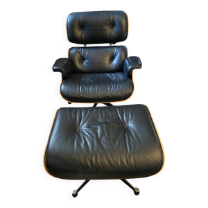 fauteuil en cuir noir