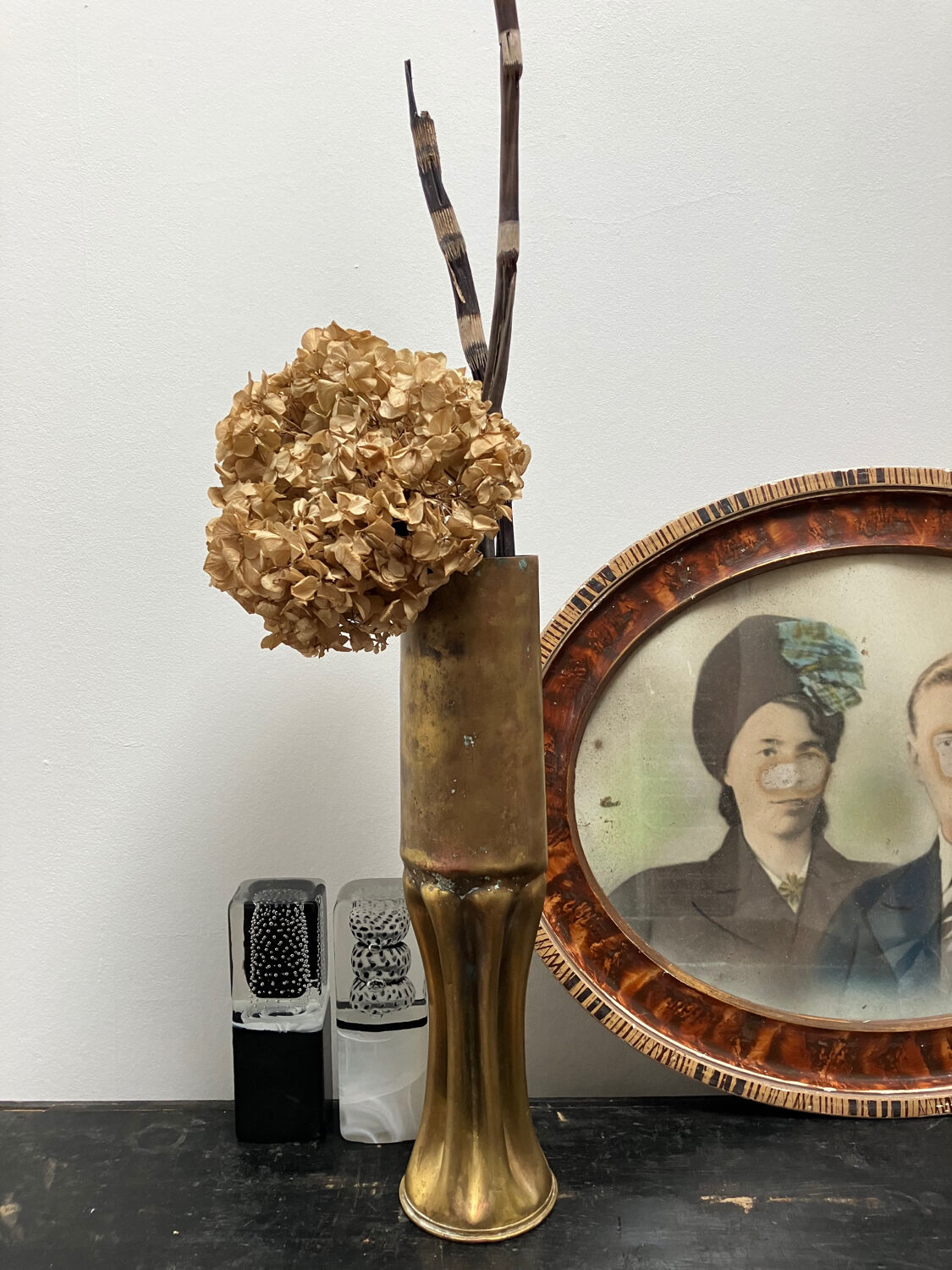 Shell casing vase