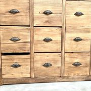 Craftsman's cabinet with 24 drawers in solid pine, 1950s.