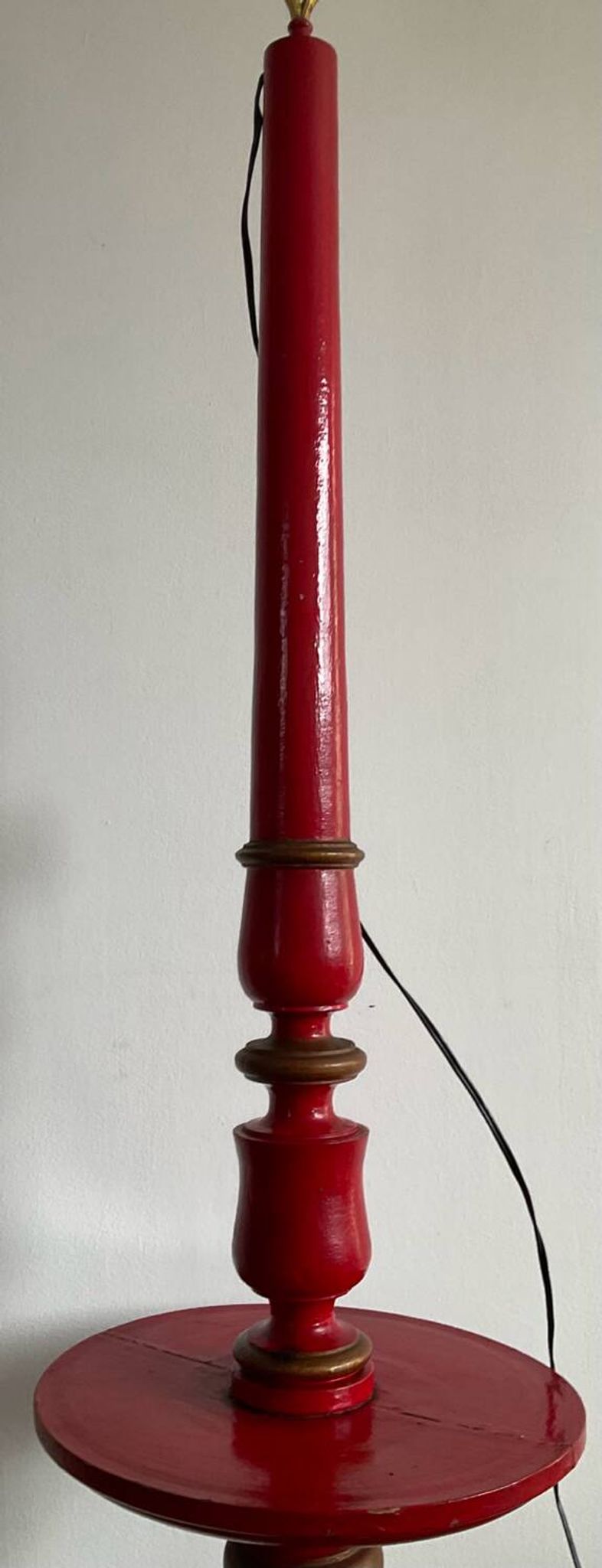 Pied de lampadaire en bois des années 60
