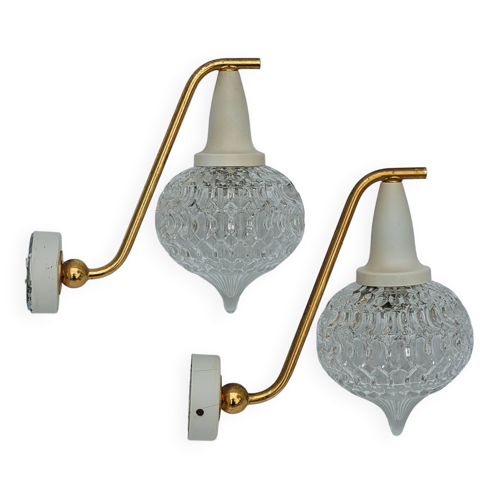 Pair of vintage wall lights 1950