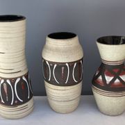3 vases West Germany en céramique