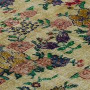 Vintage Turkish Carpet Floral Beige Green 194 x 109 cm
